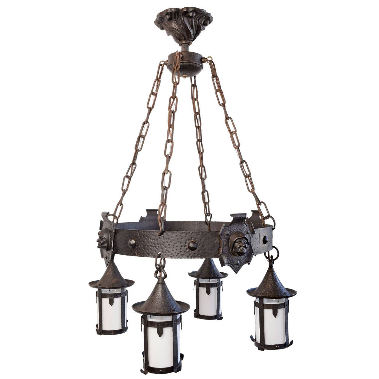 Original Arts and Crafts Monk Chandelier at 1stDibs
