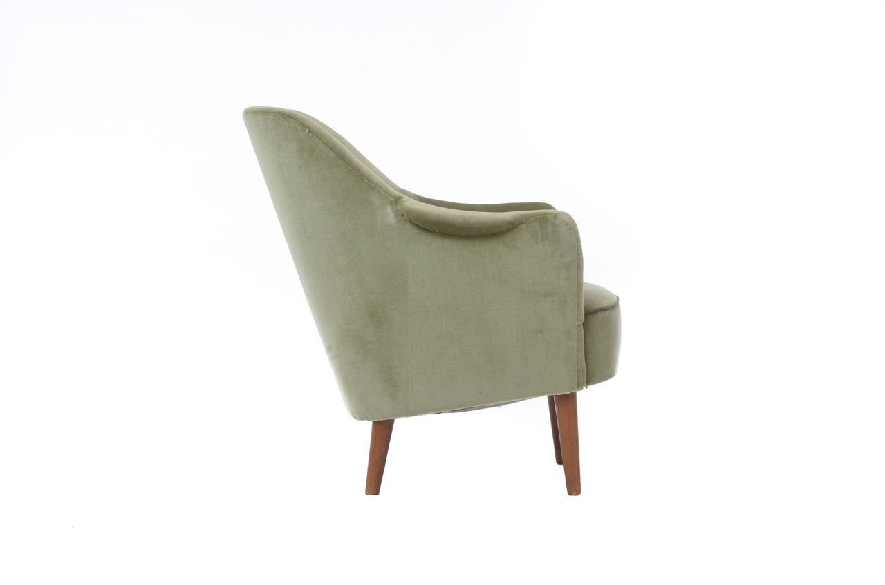 Beech 'Samspel' Swedish Modern Parlor Settle and Lounge Chairs
