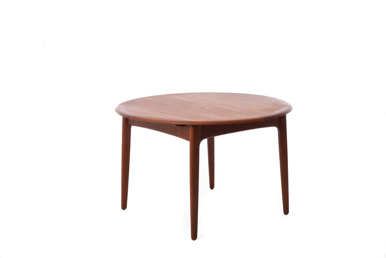 Danish Modern Svend Madsen Designed Teak Dining Table with Two Jack-Knife Leaves