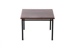 Danish Modern Rosewood Side Table with Metal Base, Vintage