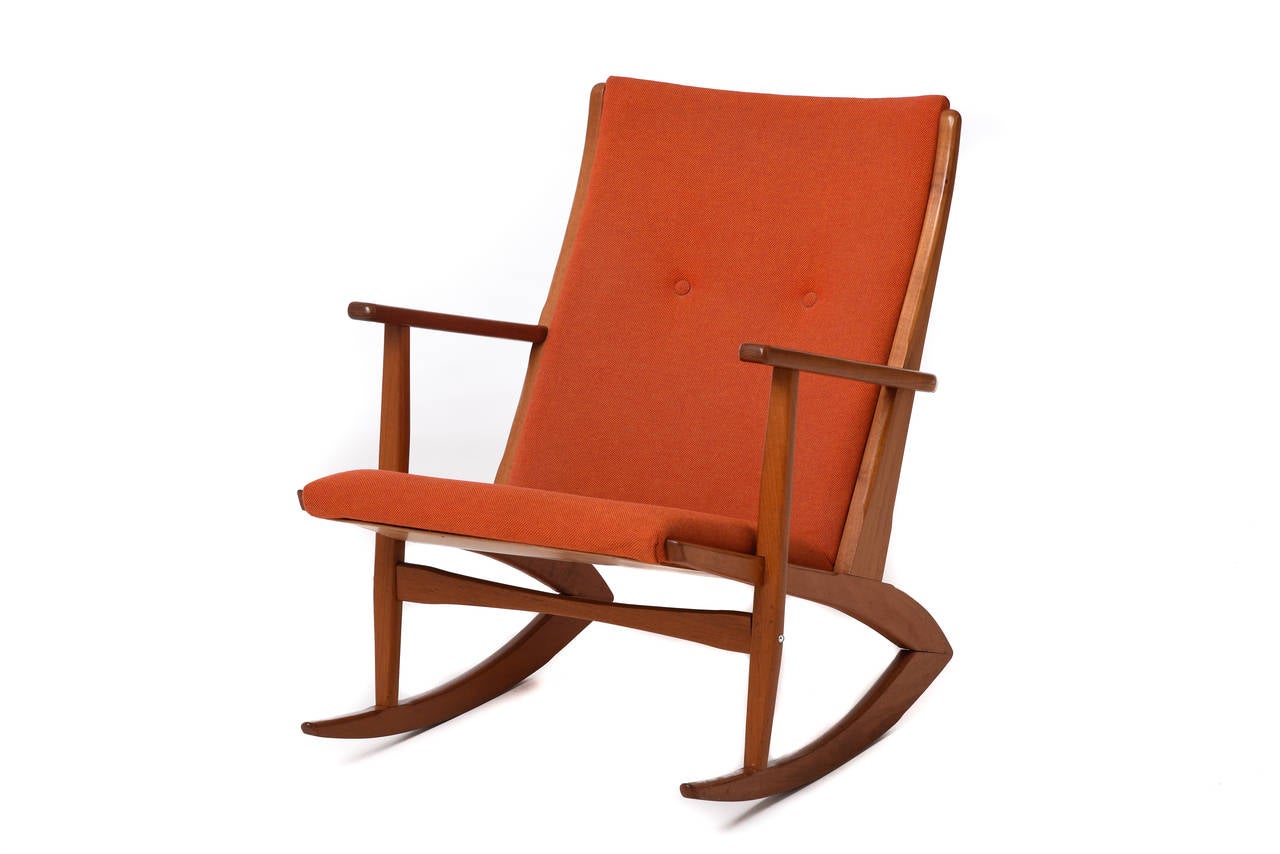 Danish Mid-Century Boomerang Rocker by Soren Georg Jensen for Kubus