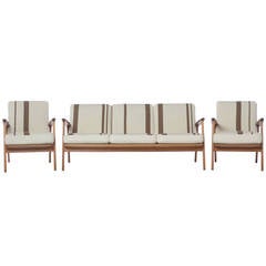 Midcentury Danish Modern 'Esbjerg' Sofa and Lounge Chairs