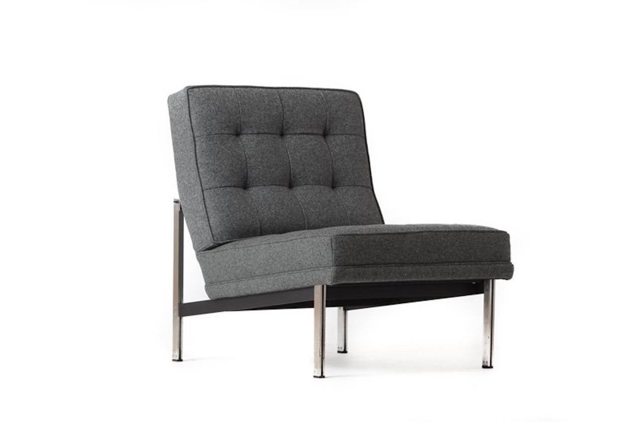 Vintage MidCentury Modern Parallel Bar Lounge Chair by Florence Knoll