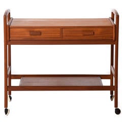 Danish Modern Teak Serving Cart Danish Modern Teak Serving Cart