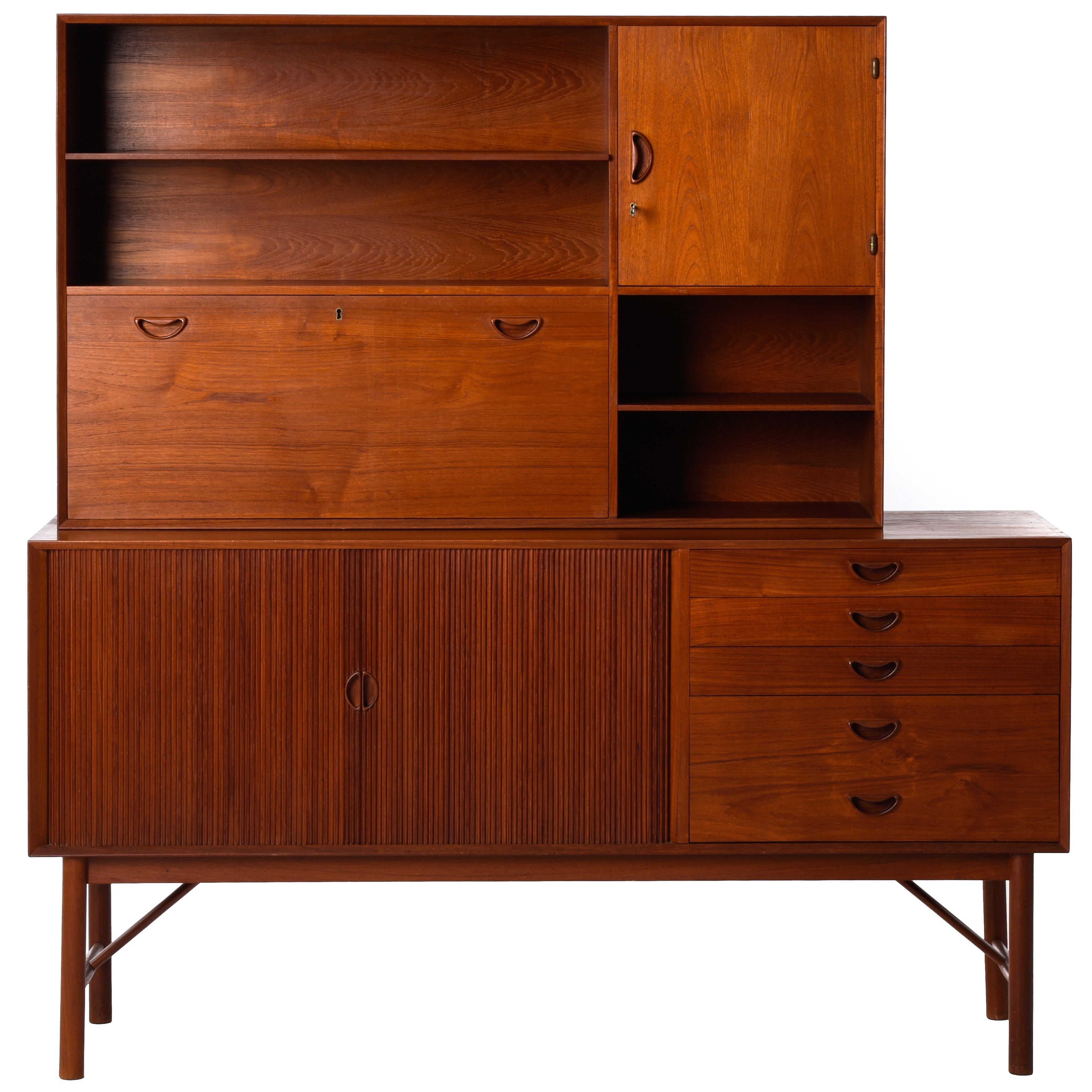 Teak Mid-Century Danish Modern Bi-Level Credenza by Hvidt & Mølgaard