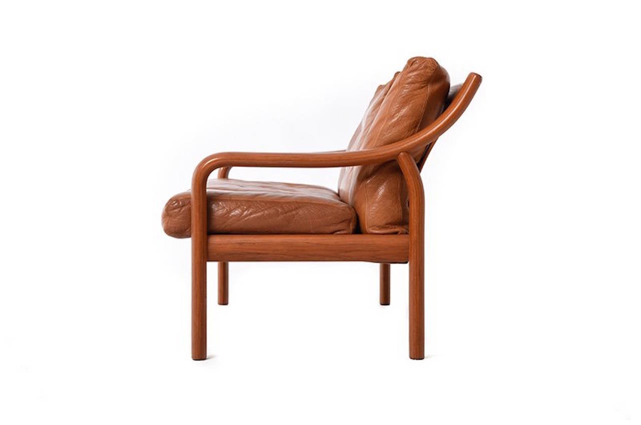 Scandinavian Modern Bentwood Sofa in Teak