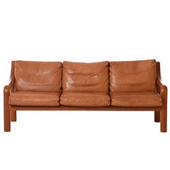 Scandinavian Modern Bentwood Sofa in Teak