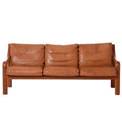 Scandinavian Modern Bentwood Sofa in Teak