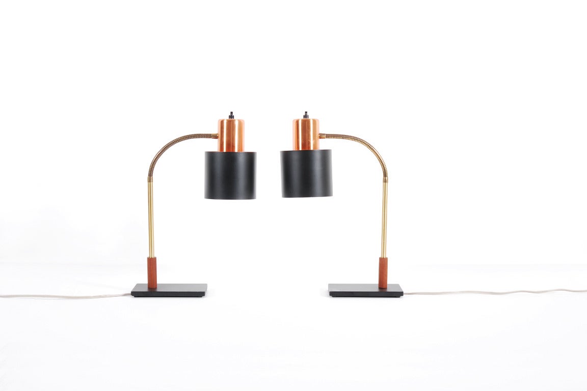 Pair of desk lamps model 