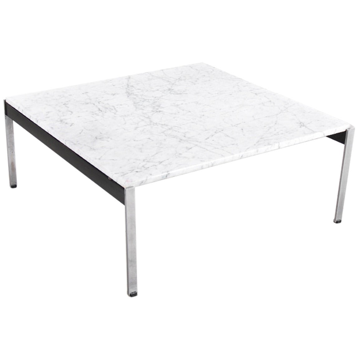 Kho Liang Le Marble and Chrome Steel Coffee Table for Artifort