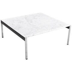 Kho Liang Le Marble and Chrome Steel Coffee Table for Artifort