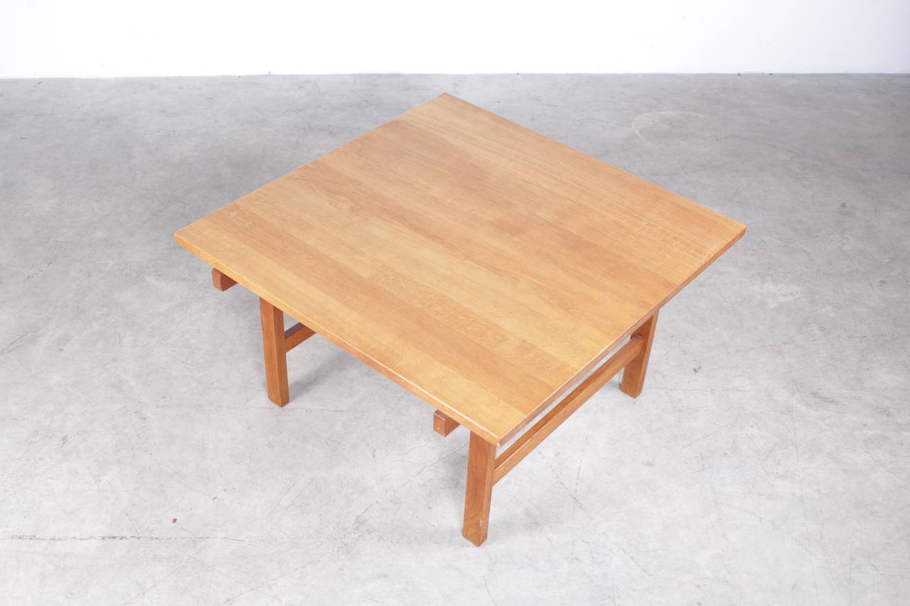 Danish Square Oak Coffee Table by Hans Wegner for Andreas Tuck For Sale