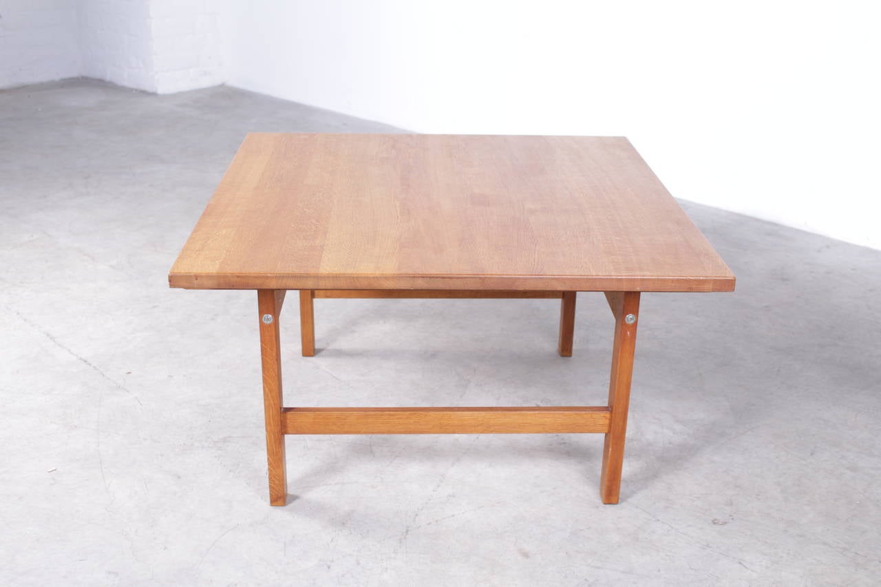 Mid-Century Modern Square Oak Coffee Table by Hans Wegner for Andreas Tuck For Sale