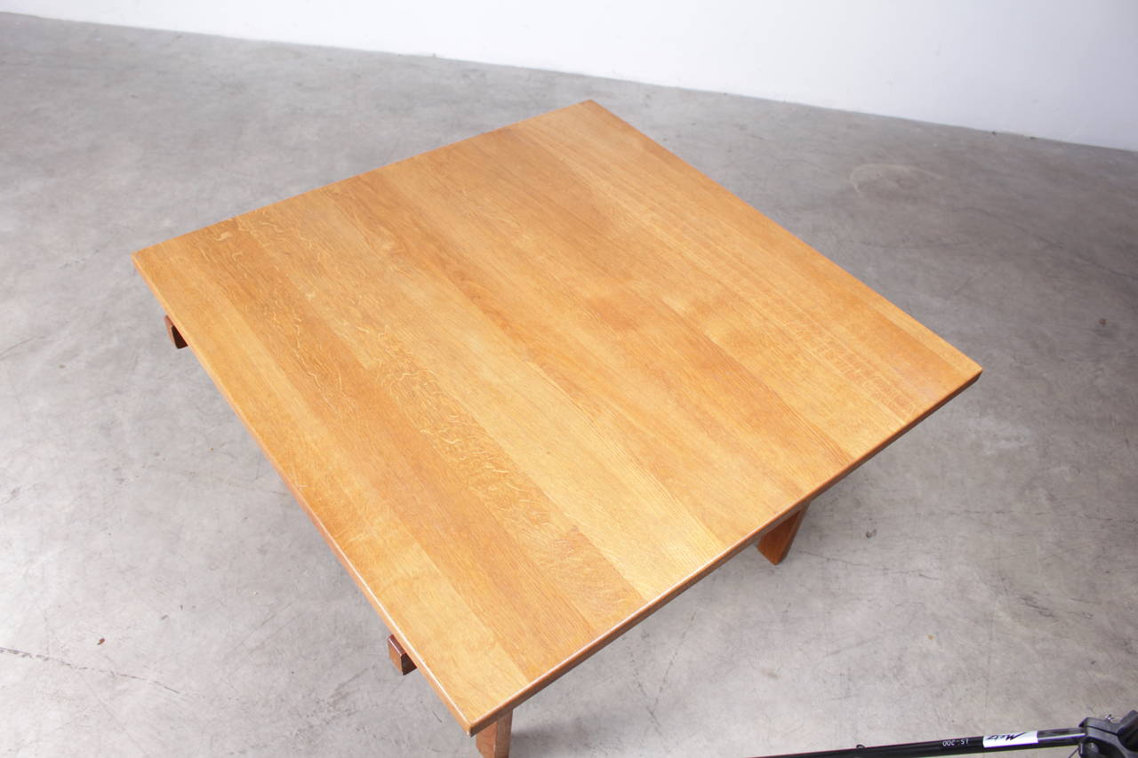 Square Oak Coffee Table by Hans Wegner for Andreas Tuck In Good Condition For Sale In Liege, BE