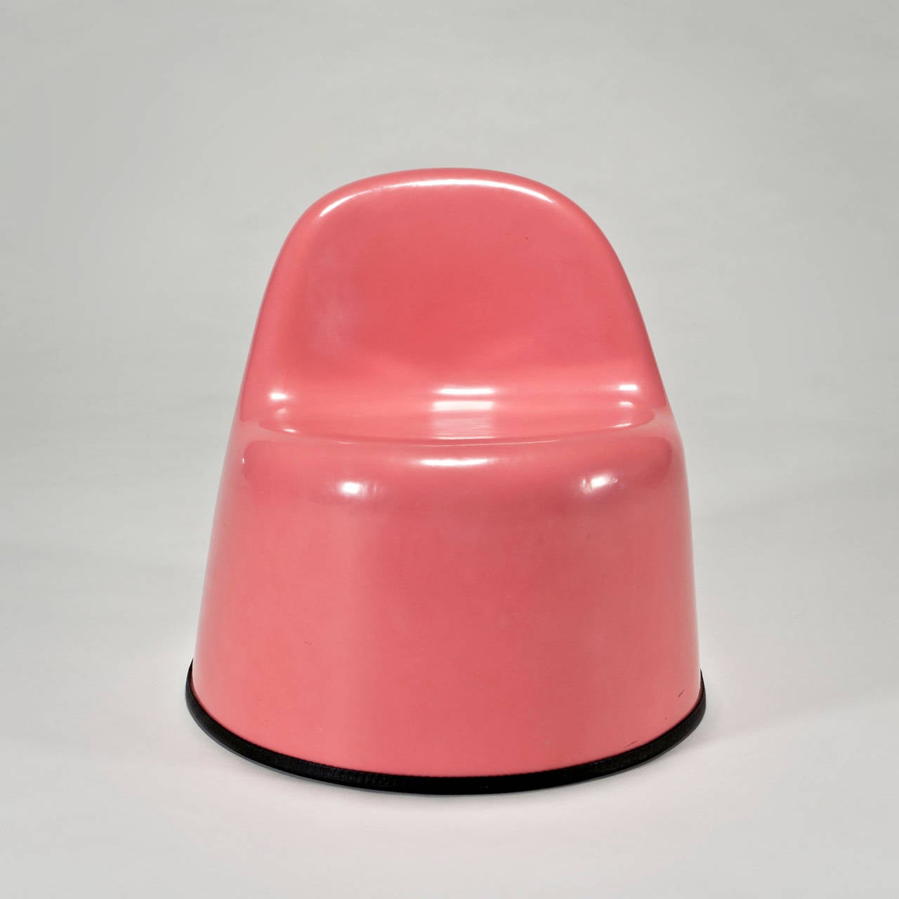 Often referred to as the Baby Molar Chair, this is an early, pre-production, signed version, made in Castle's own studio in fiberglass. Although pulled from a single mold, each one was essentially unique, and produced in very small quantities. The