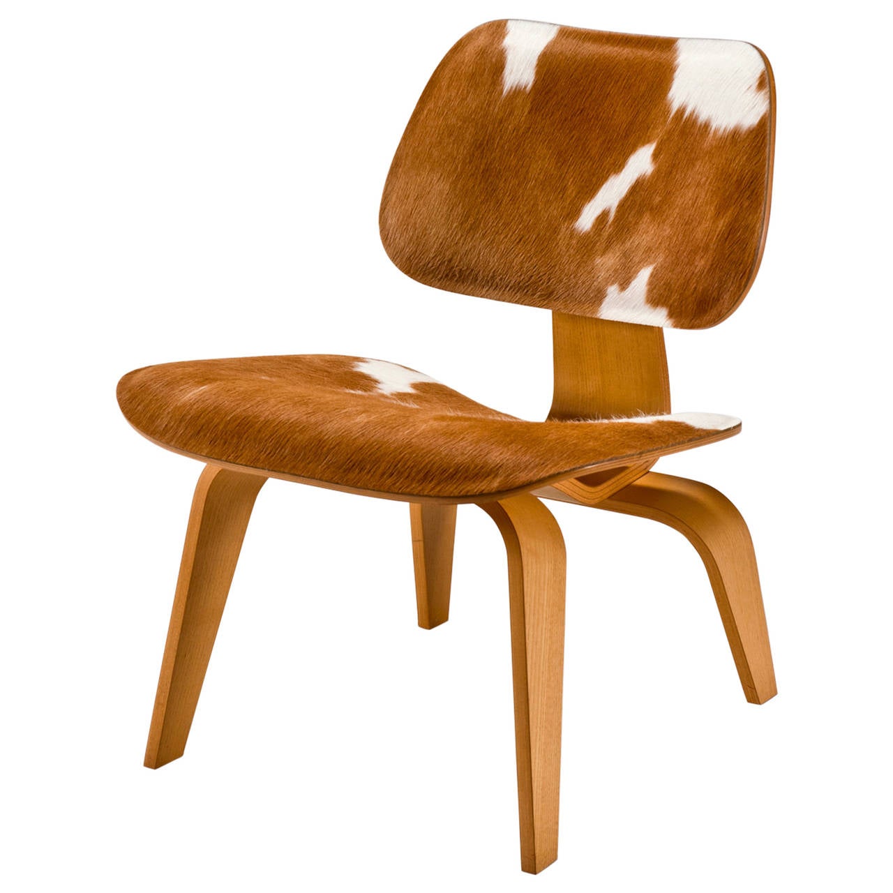 LCW with Cowhide by Charles and Ray Eames Special Edition at 1stDibs |  cowhide eames chair, eames chair cowhide, eames lcw cowhide