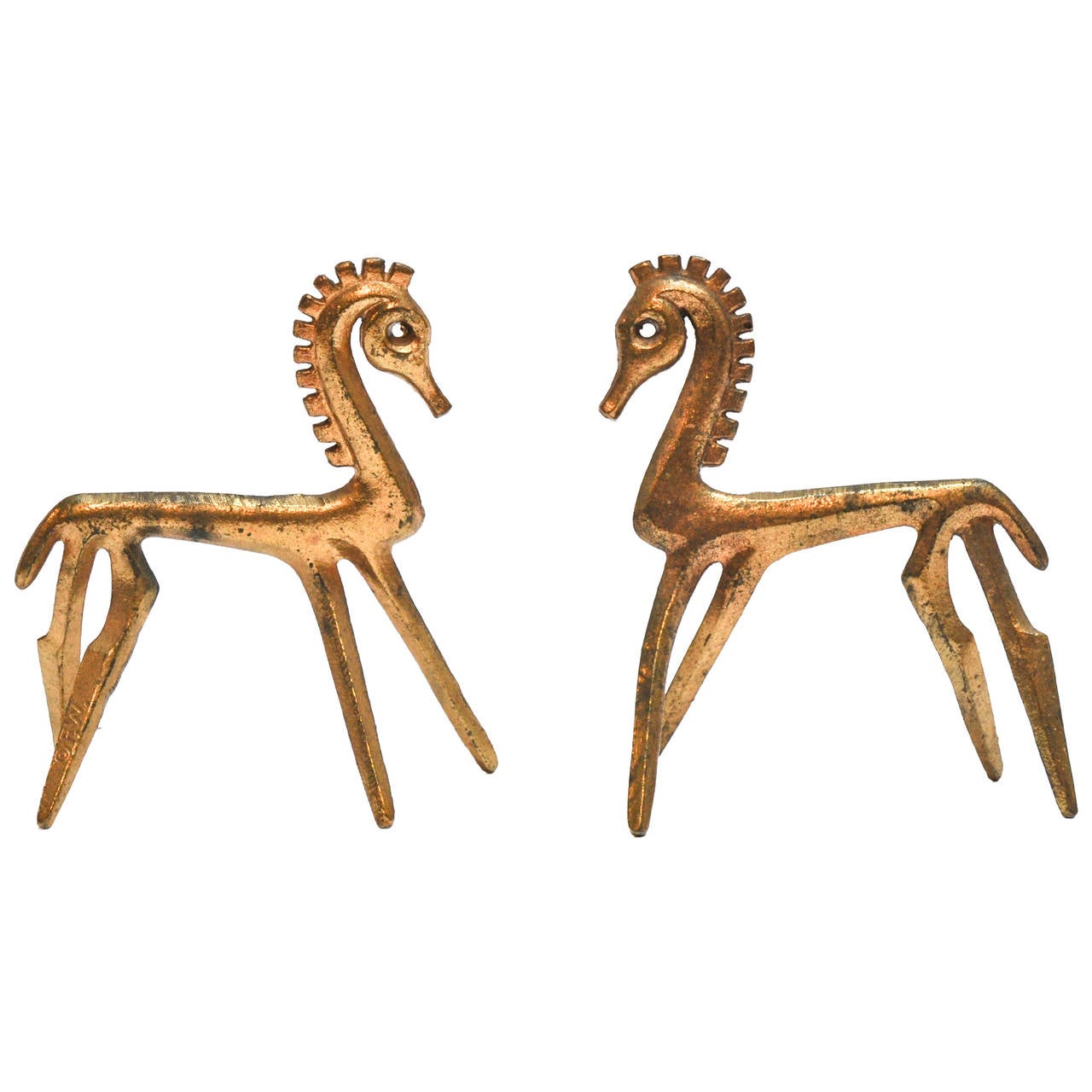 Pair of Frederick Weinberg Bronze Horses at 1stDibs
