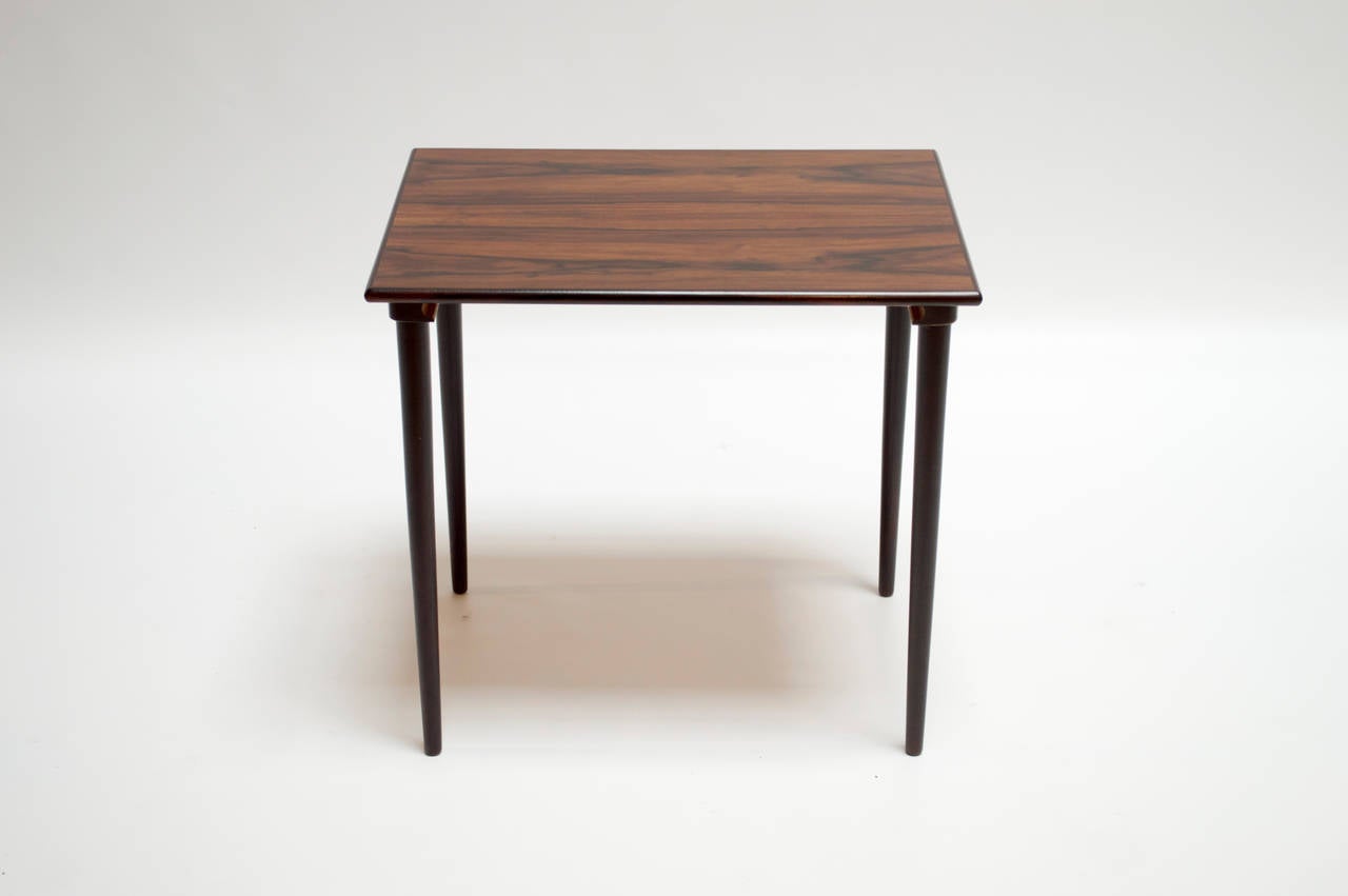 Set of Scandinavian Rosewood Nesting Tables by Westnofa In Good Condition In Sacramento, CA