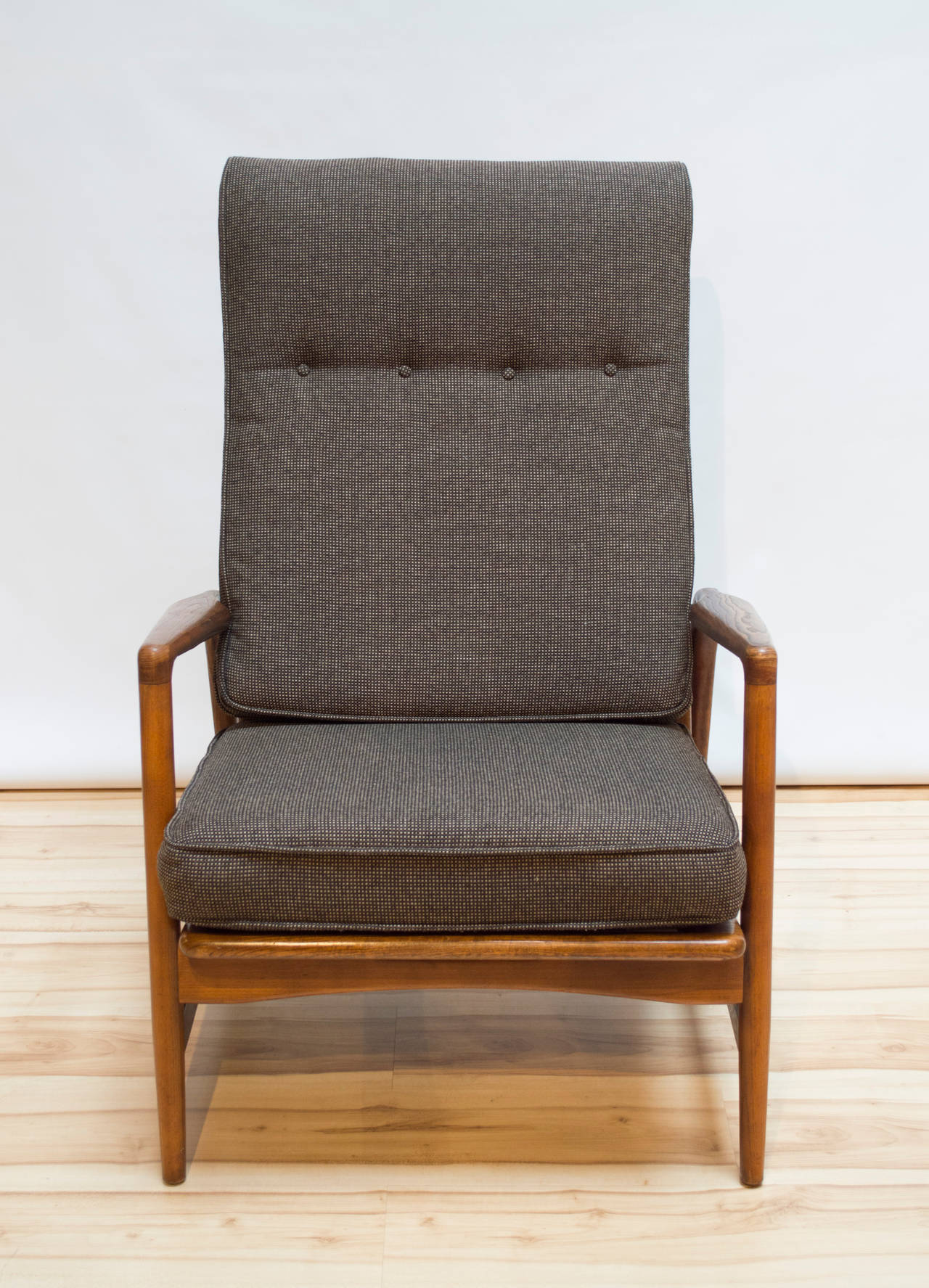 Mid-20th Century Ib Kofod-Larsen Reclining Lounge Chair with Ottoman