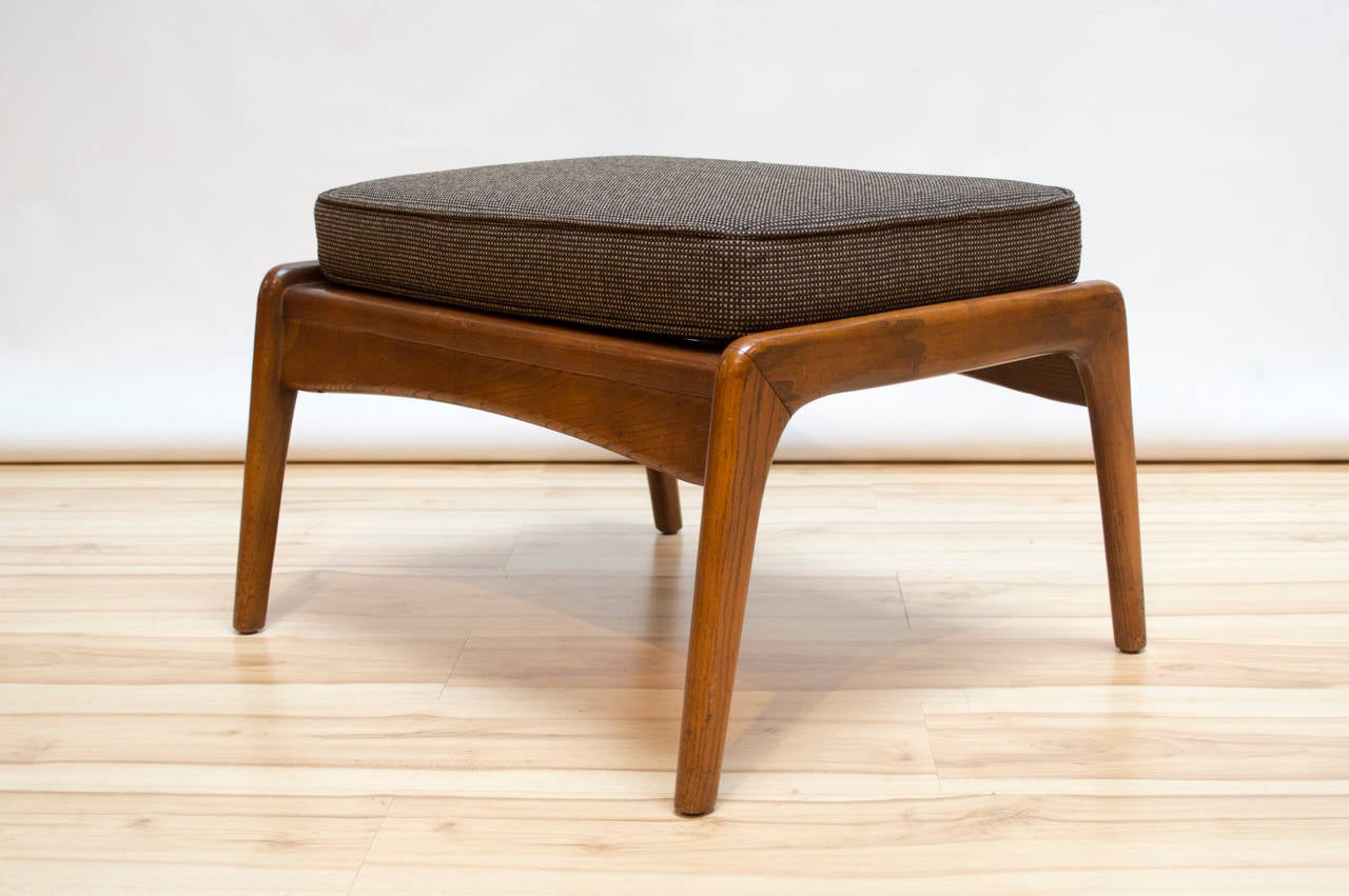 Ib Kofod-Larsen Reclining Lounge Chair with Ottoman 1