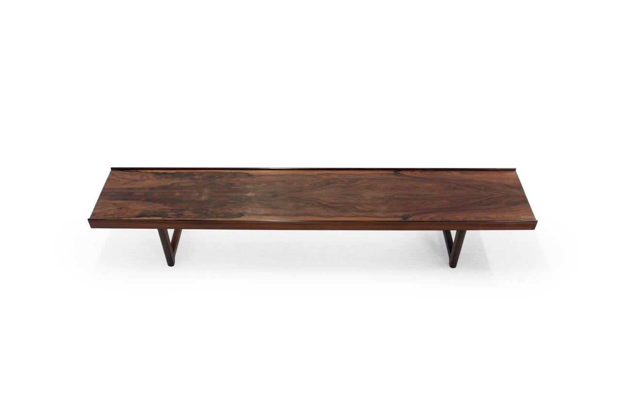 Torbjørn Afdal Rosewood “Krobo” Bench or Coffee Table for Bruksbo