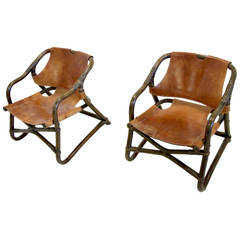 Exceptional Pair of Mid-Century Lounge Chairs