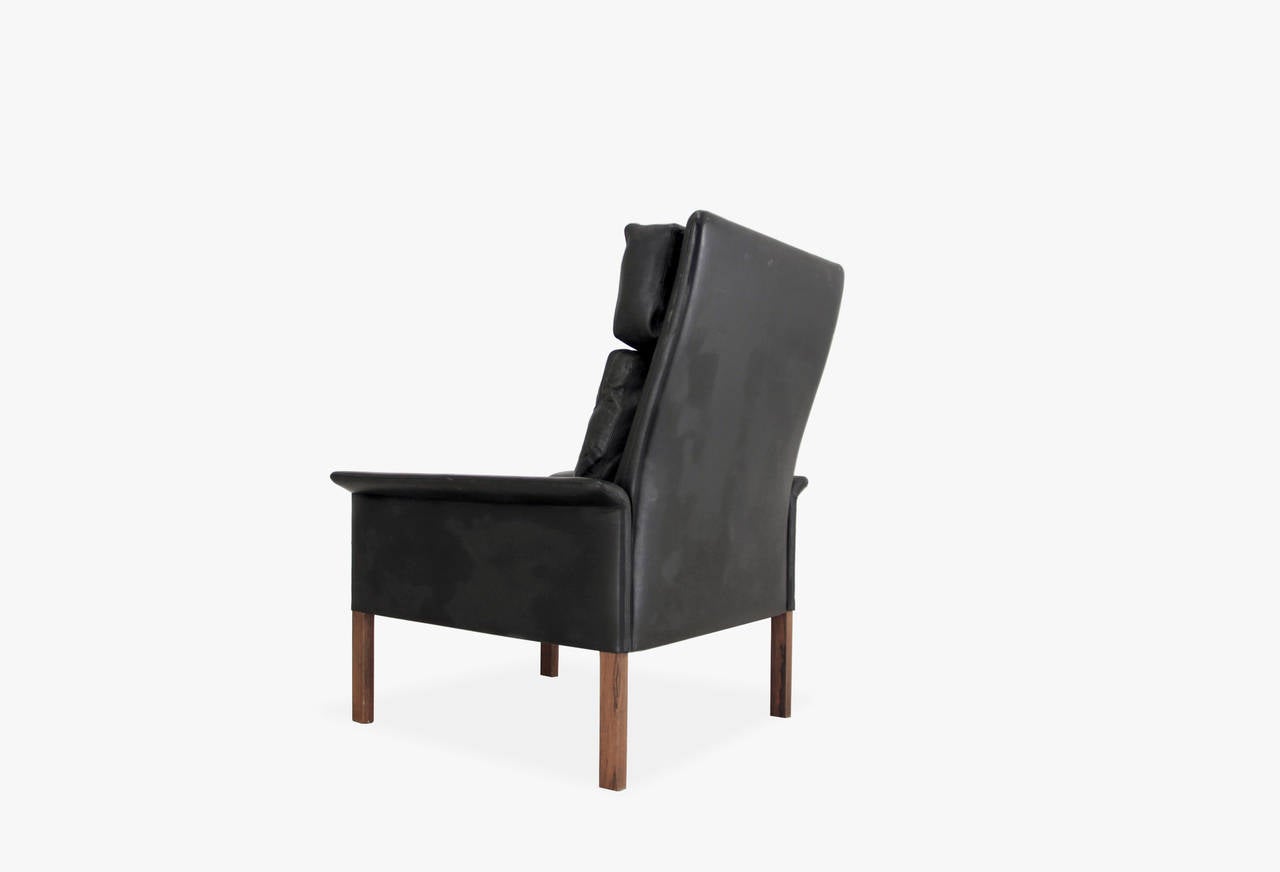 Blackened Easy Chair in Rosewood by Hans Olsen