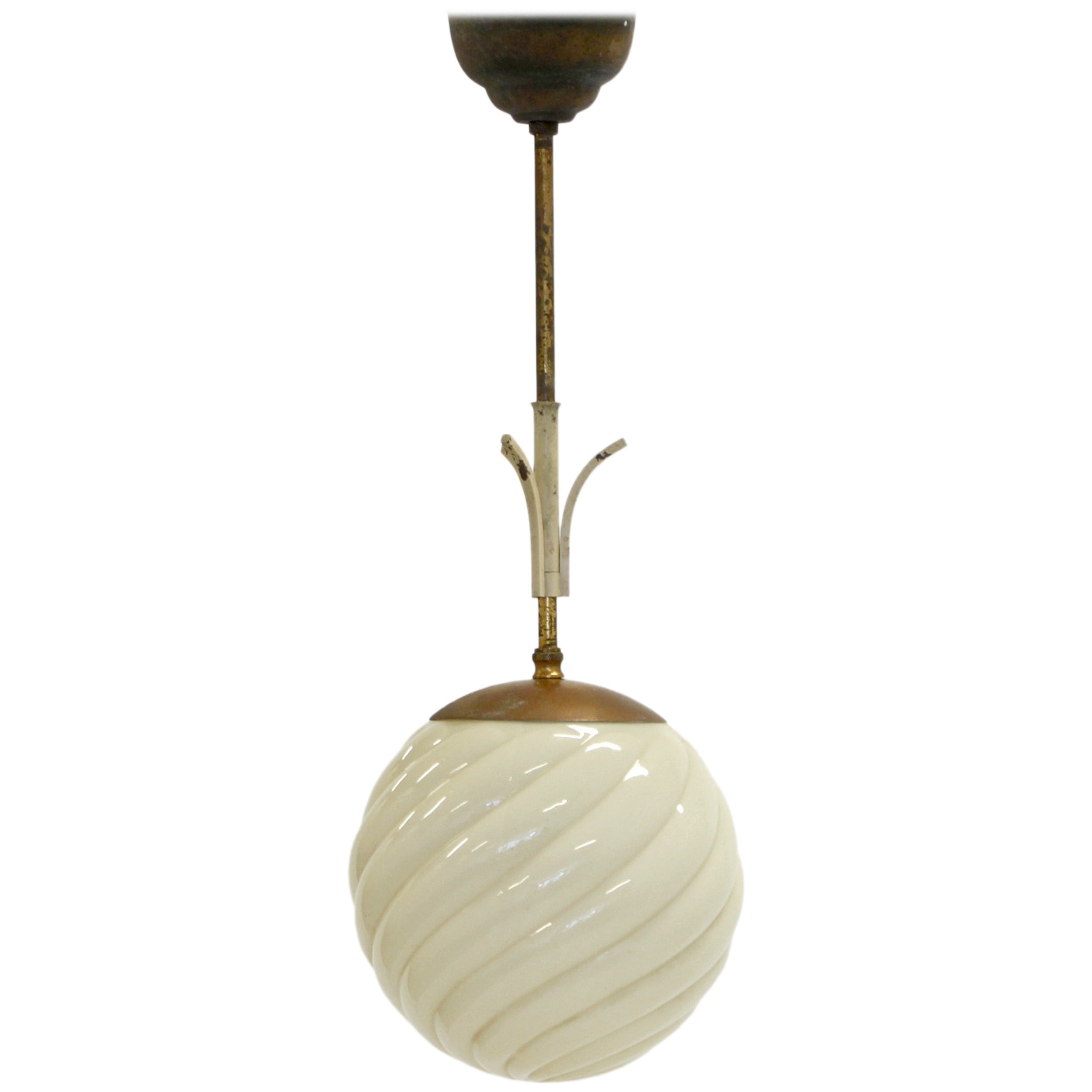 Functionalist Ceiling Light, Sweden, 1950s at 1stDibs