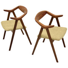 Coppia scultorea di poltrone scandinave