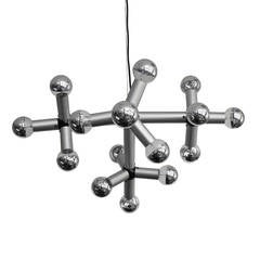 Vintage Robert Haussman Light Structure Aluminum Molecule Chandelier