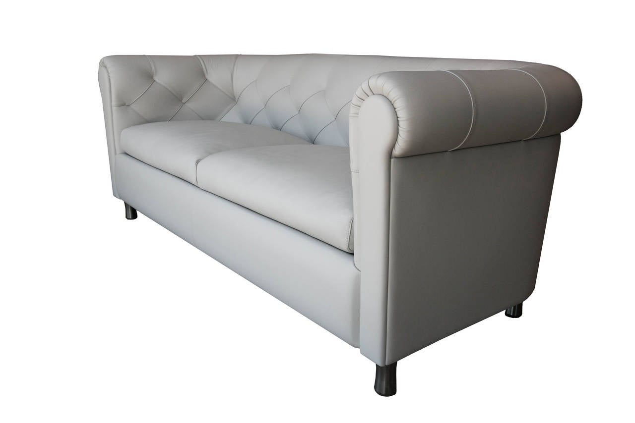 Italian Poltrona Frau Arcadia Two-Seat Sofa, Large For Sale