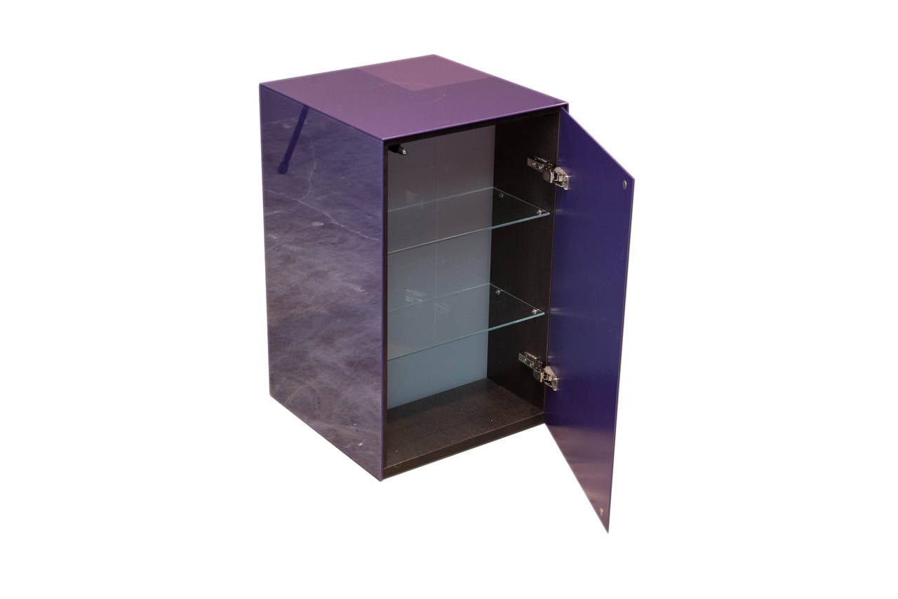 Glas Italia Boxy Side Table In Excellent Condition For Sale In Houston, TX
