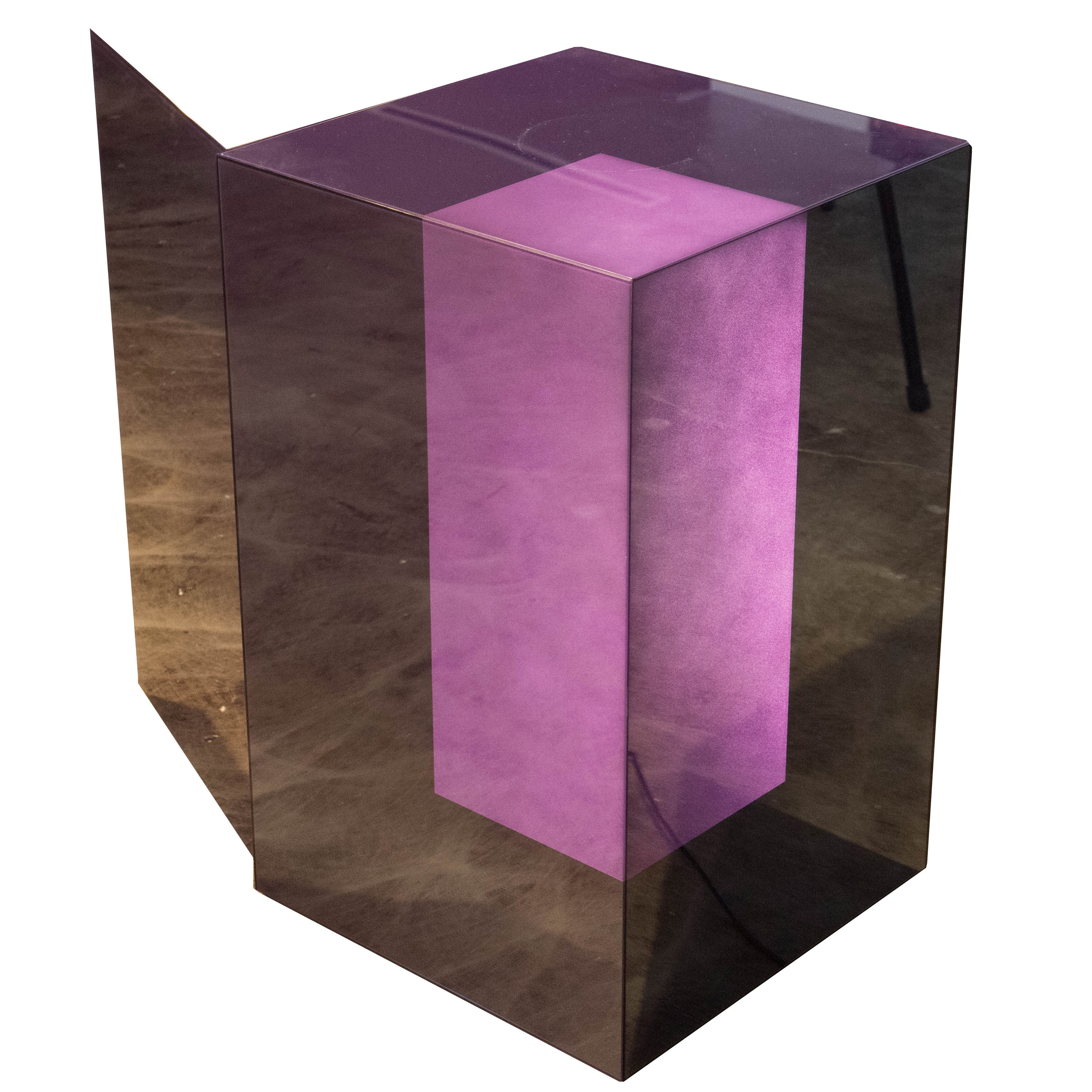 Glas Italia Boxy Side Table For Sale