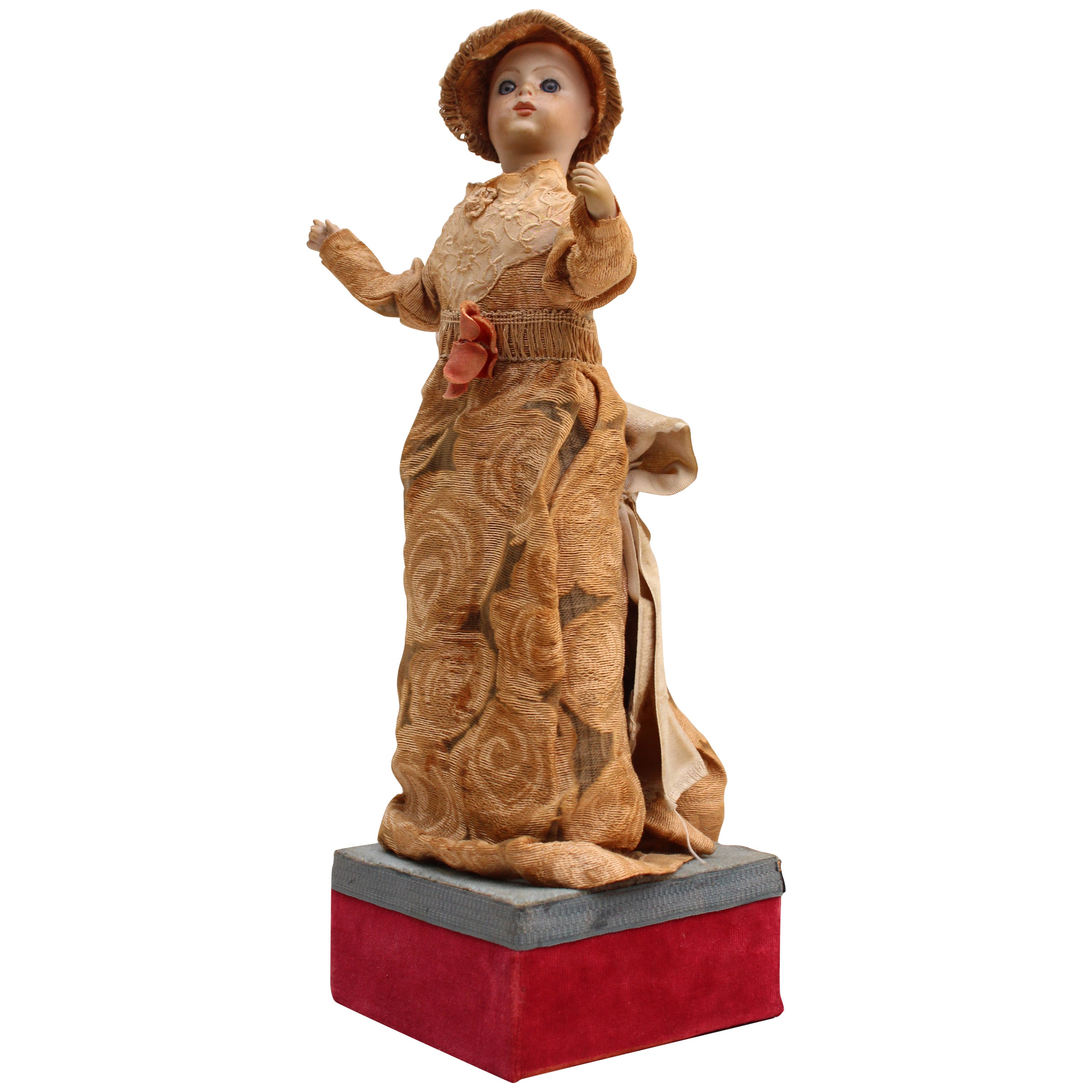 Mechanical Doll with Music Box by Bru, Late 19th Century