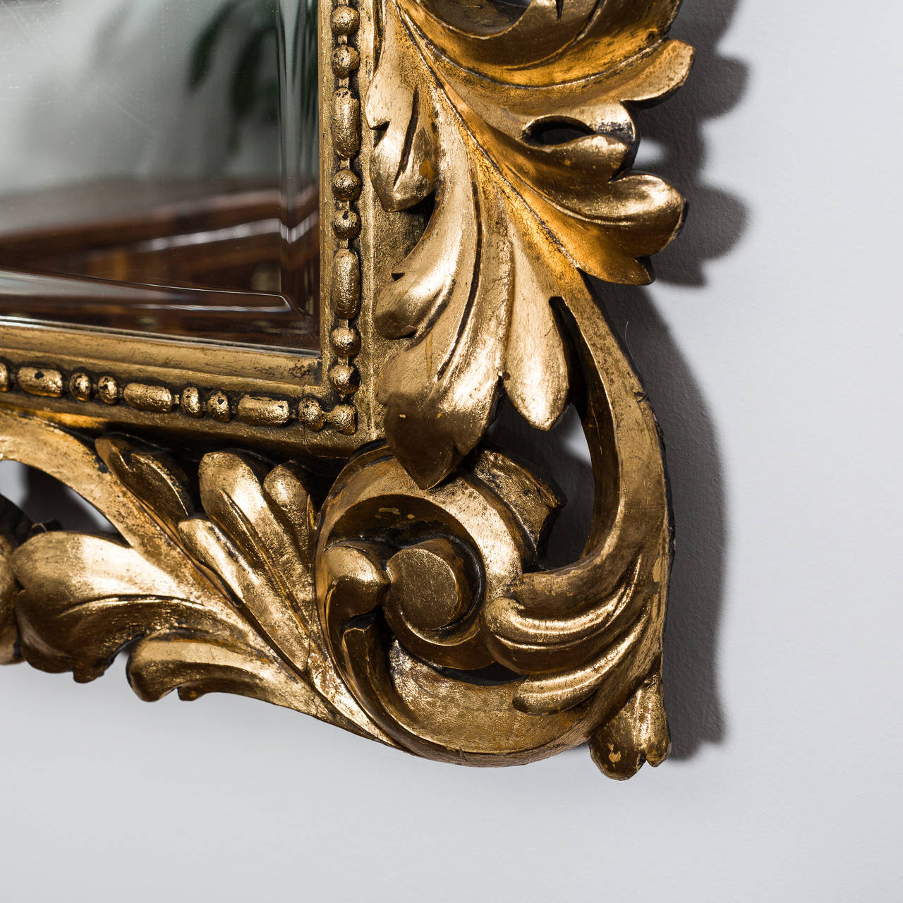 Carved Golden Florentine Mirror, Italy circa 1850