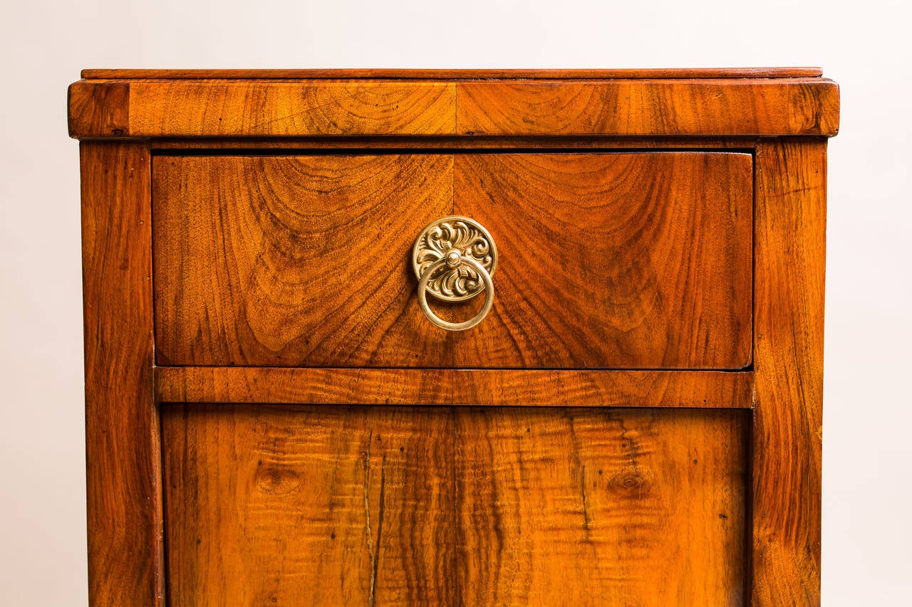 Austrian Biedermeier Pillar Cabinet Nightstand, Austria, circa 1830