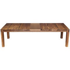 "Latitude" Dining Table in Black Walnut and Etched Bronze by Studio Roeper 8