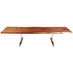 "Vienna" Dining Table in California Walnut and Cast Bronze by Studio Roeper 5
