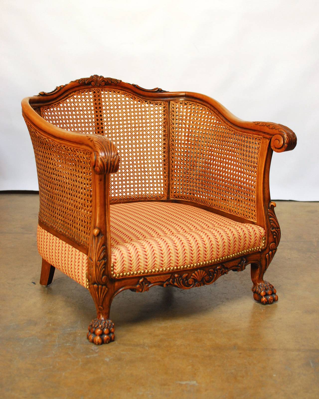 Napoleon III 19th Century French Cane Bergére Chairs