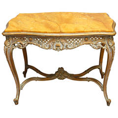 French Louis XV Marble-Top Table