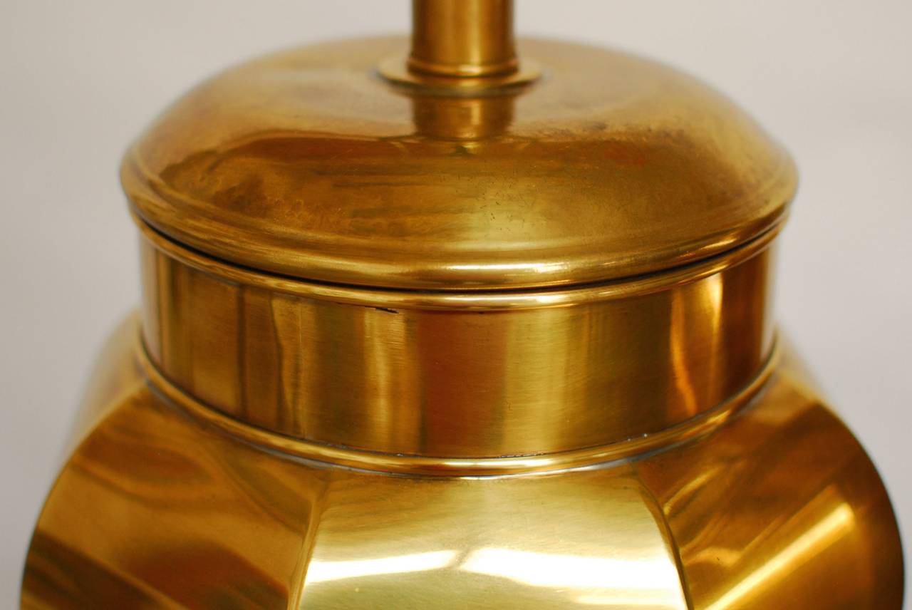 Frederick Cooper Chinoiserie Brass Ginger Jar Lamps For At 1stdibs Hollywood Regency Frederick Cooper Chinoiserie Brass Ginger Jar Lamps For