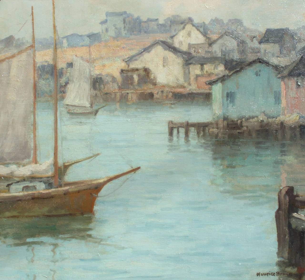 California Harbor Painting by Maurice Braun