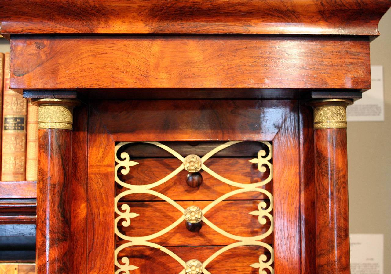 Veneer English Regency Collectors Cabinet by George Bullock For Sale