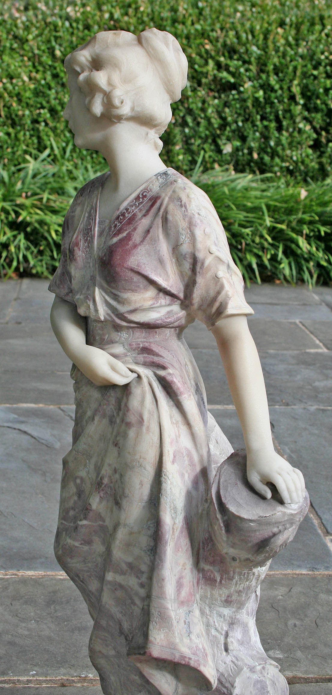 Belle Époque Marble Sculpture by Guglielmo Pugi For Sale