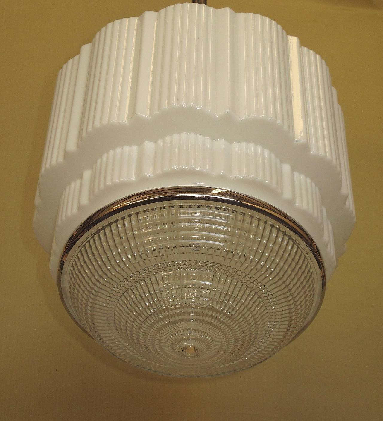 American Large Bank Lobby Ceiling Fixture, circa 1925