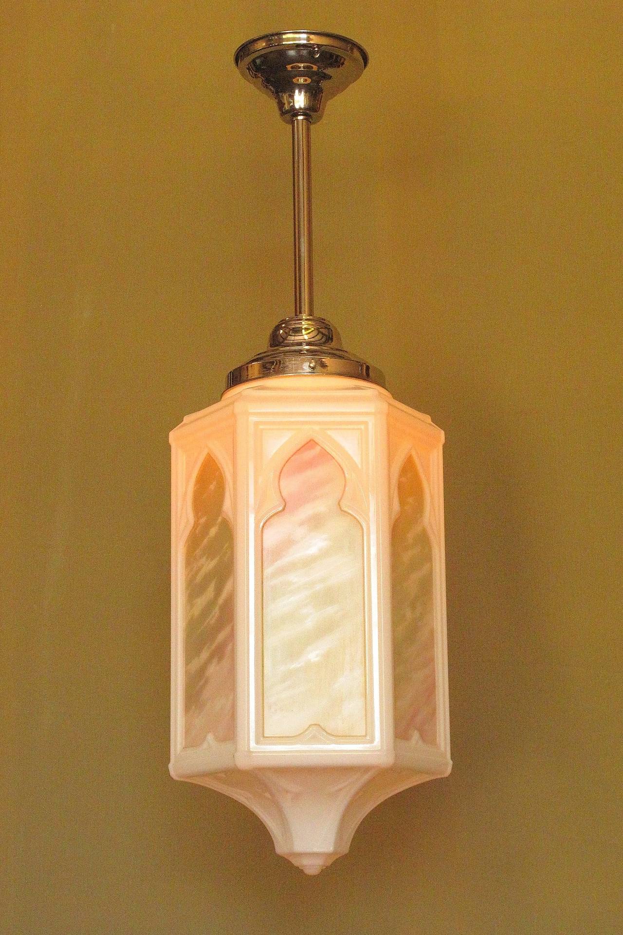 Moorish Style Cathederal Globes 1920s In Good Condition For Sale In Prescott, AZ
