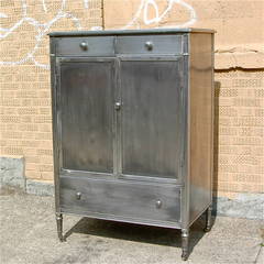 Rare Simmons Brushed Steel Gentleman’s Chest
