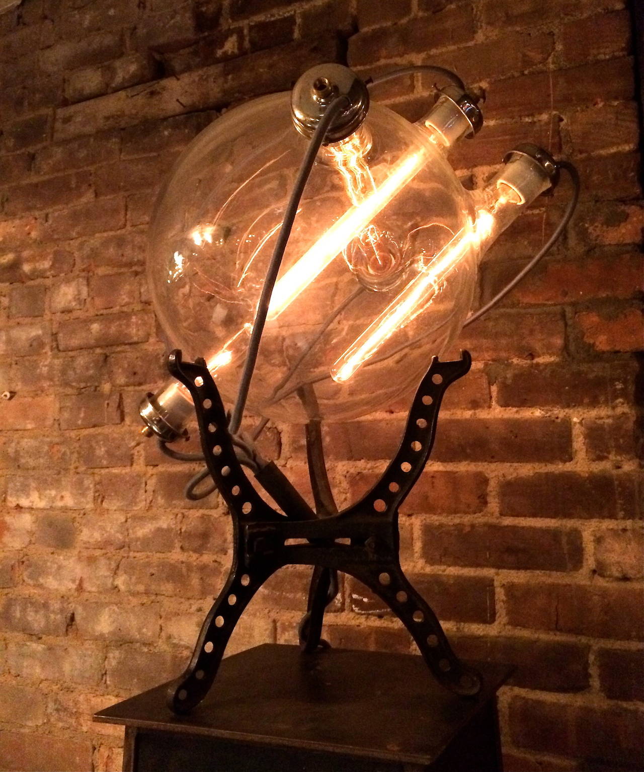 Large Curious Custom Industrial Laboratory Table Lamp 1