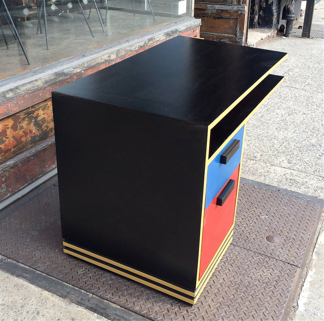 Color Block Mid-Century Desk in the Manner of Gerrit Rietveld at 1stDibs