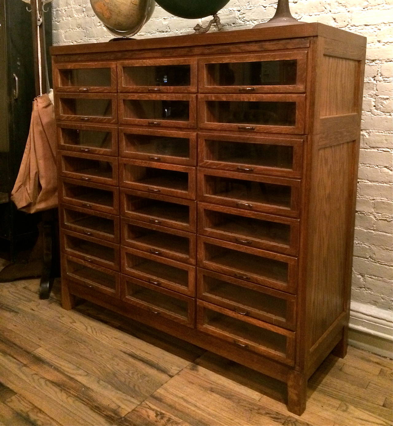 Oak Glass Front Haberdashery at 1stDibs drawers with glass